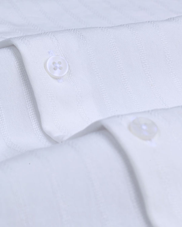 Milk White Dotted Lines - Full - Airlite Shirt