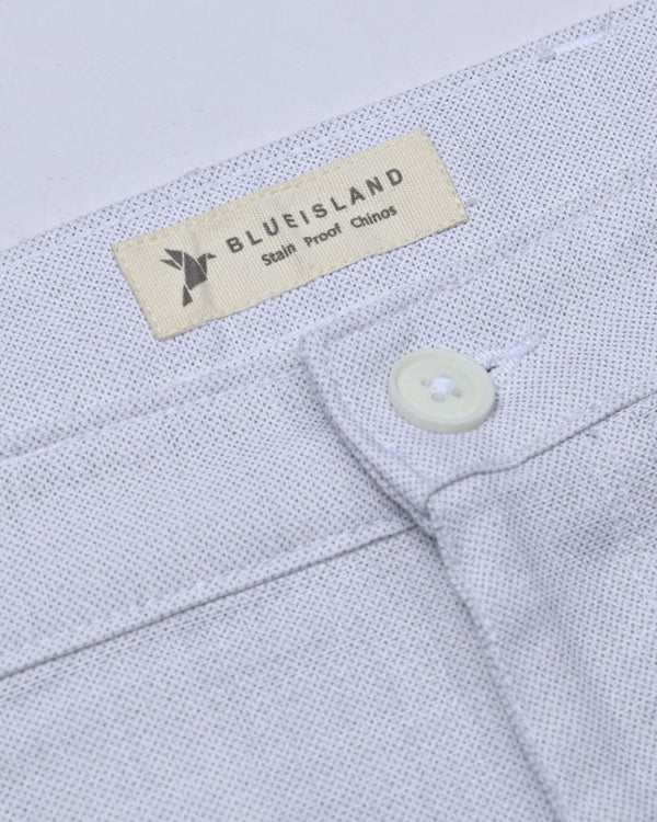 White Steel Printed - 2 way stretch - COTTON PANT