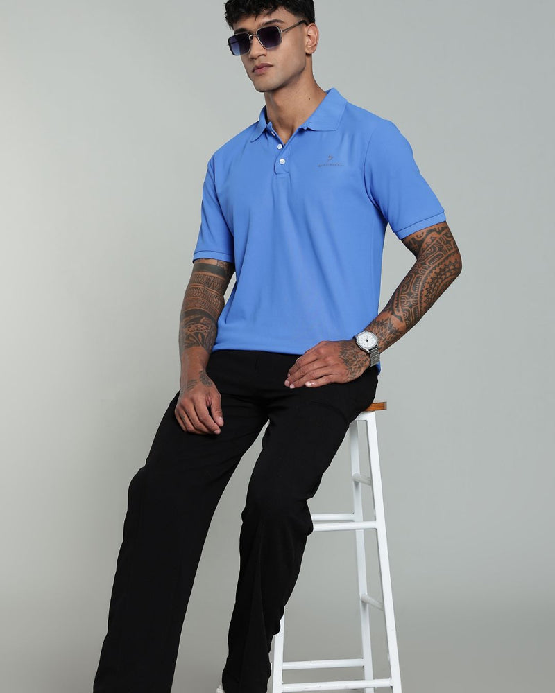 Cornflower Blue - Active wear Polo Tshirt