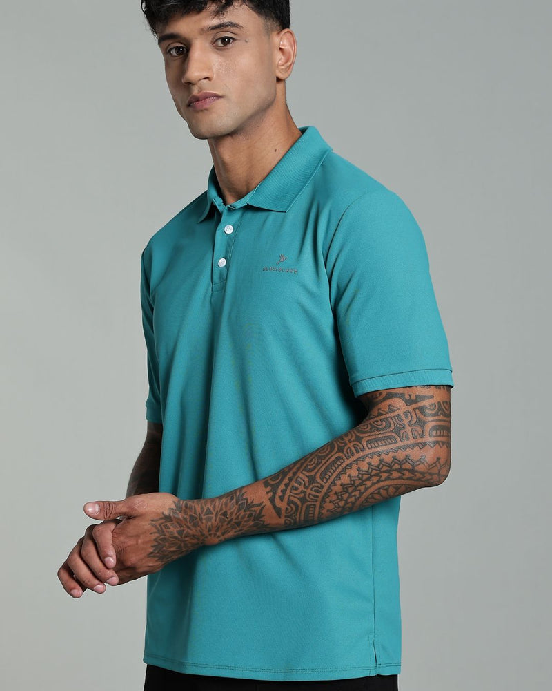 Teal Blue - Active wear Polo Tshirt