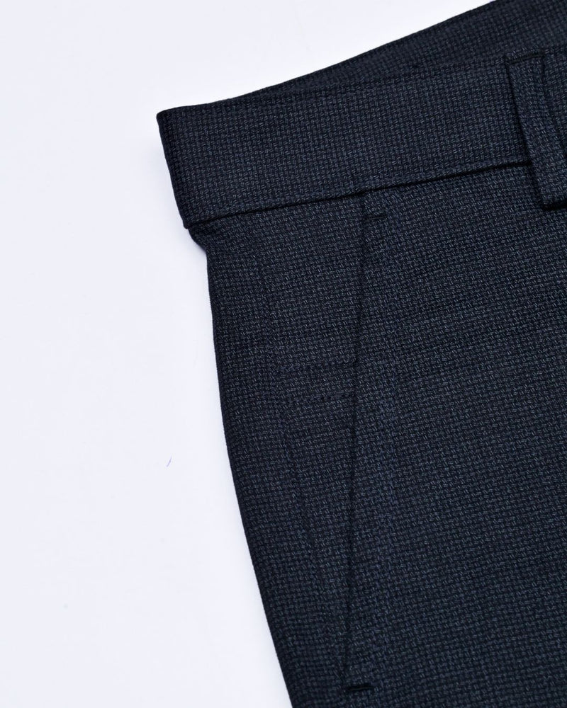 Black Mesh Printed - 2 way stretch - COTTON PANT