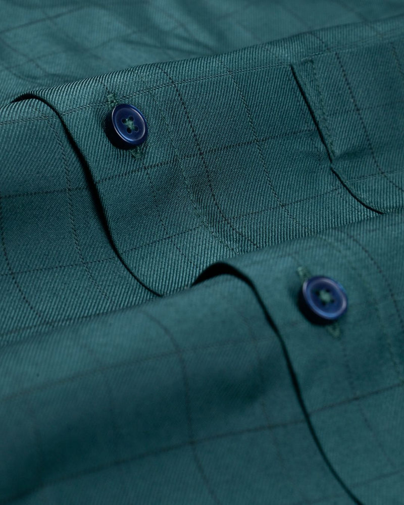Deep Green Checks- Full-Cotton Rich