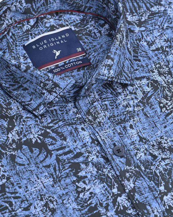 Blue Forest print - Half Sleeve - Stain Proof