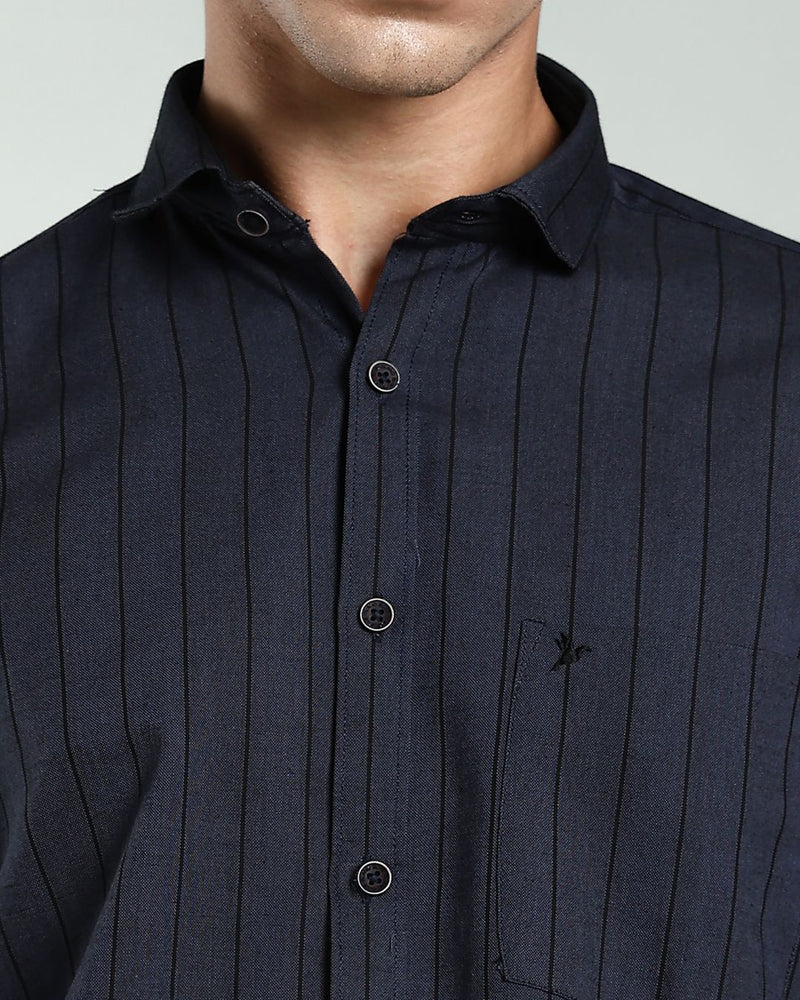 Midnight Sapphire Stripes- Full-Stain Proof