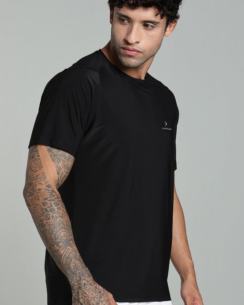Black - Active wear Round neck Tshirt