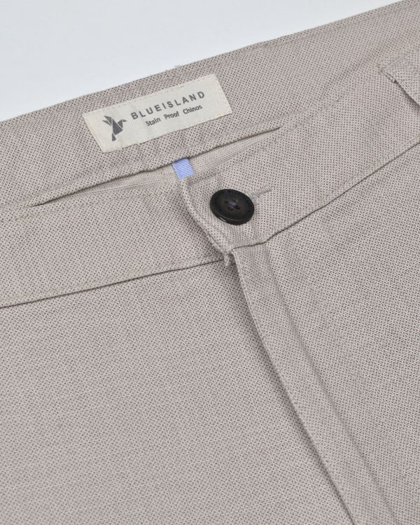 Dark Cream Steel Printed - 2 way stretch - COTTON PANT