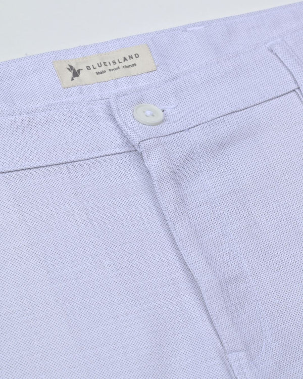 White Steel Printed - 2 way stretch - COTTON PANT