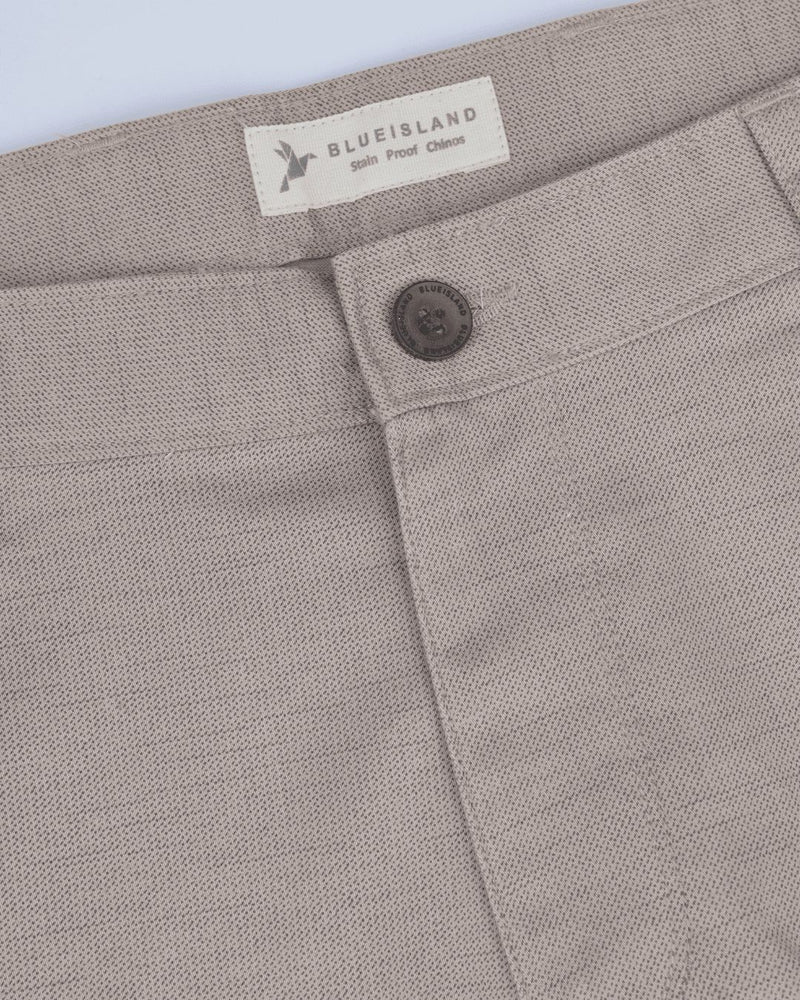 Dark Cream Steel Printed - 2 way stretch - COTTON PANT