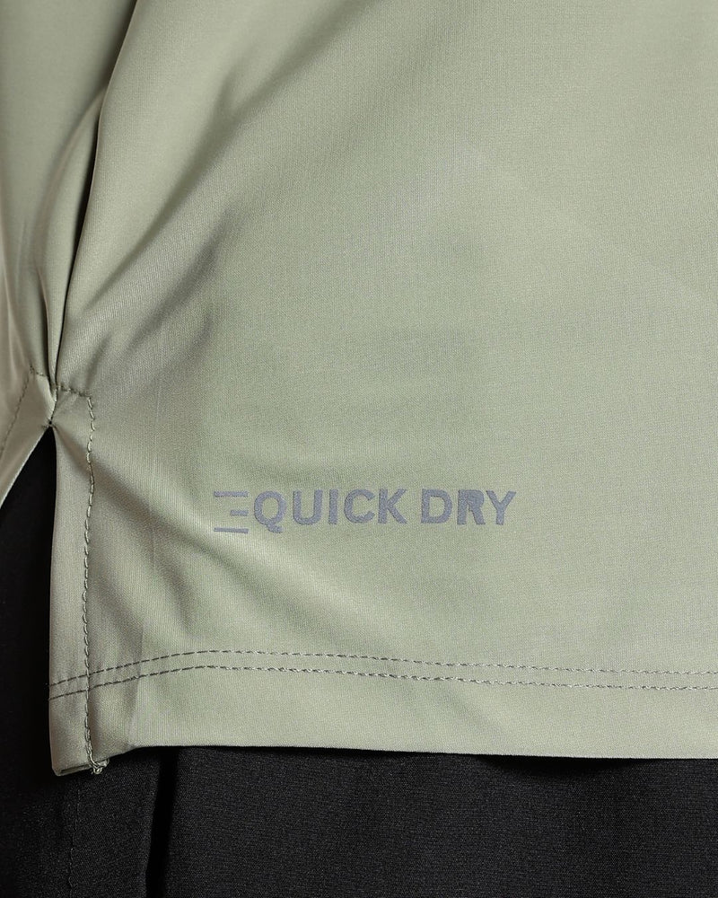 Lite Olive - Active wear Round neck Tshirt