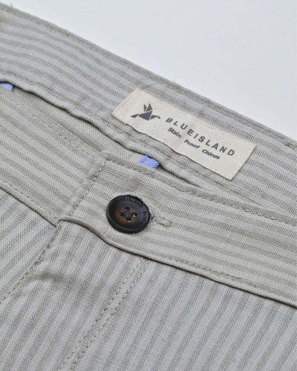 Dusty Cream Mini stripes - 2 way stretch - COTTON PANT