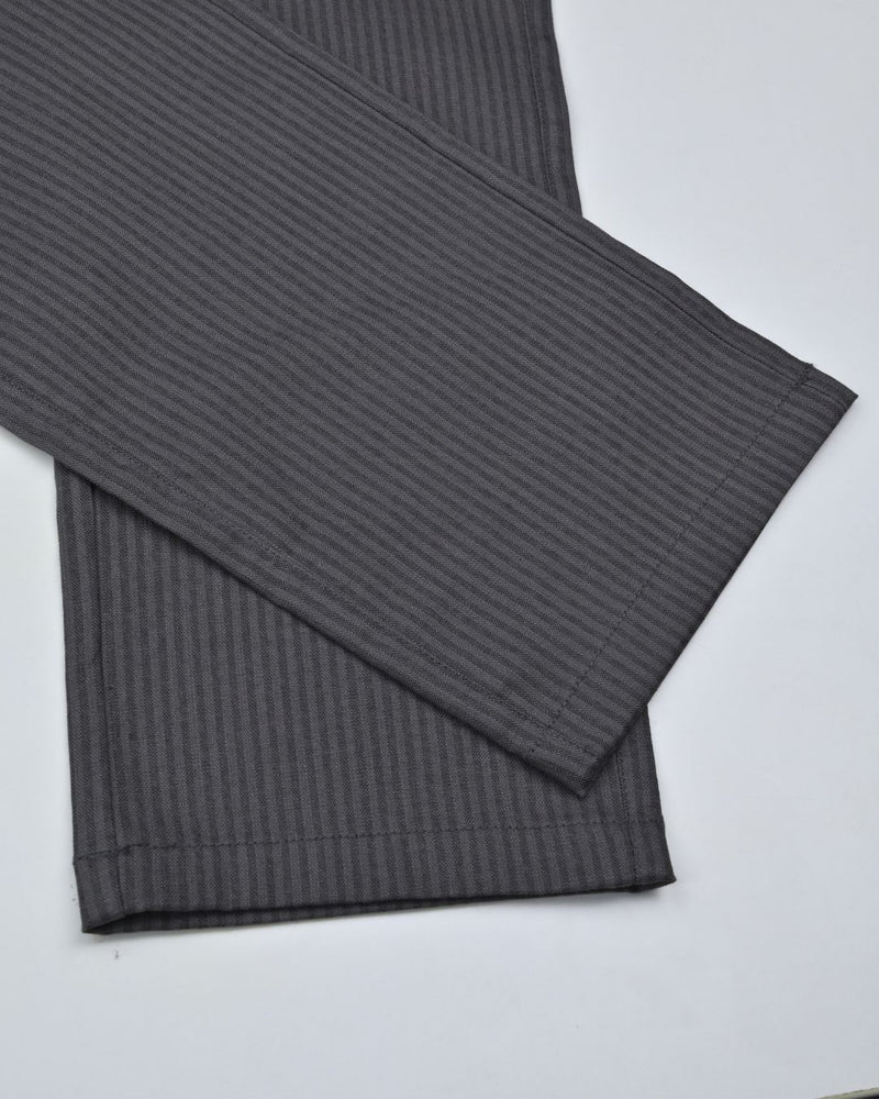 Deep Green Mini stripes - 2 way stretch - COTTON PANT