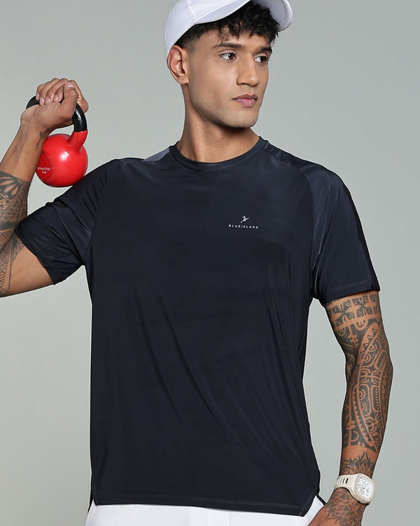 Graphite Grey - Active wear Round neck Tshirt