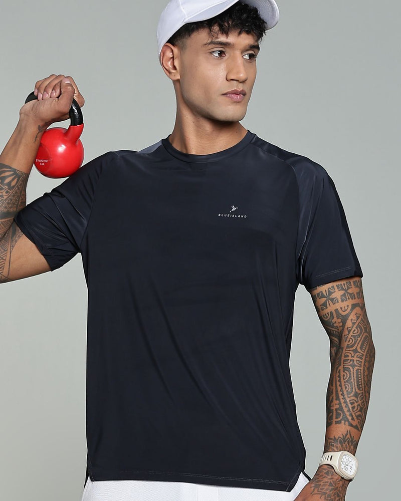 Graphite Grey - Active wear Round neck Tshirt