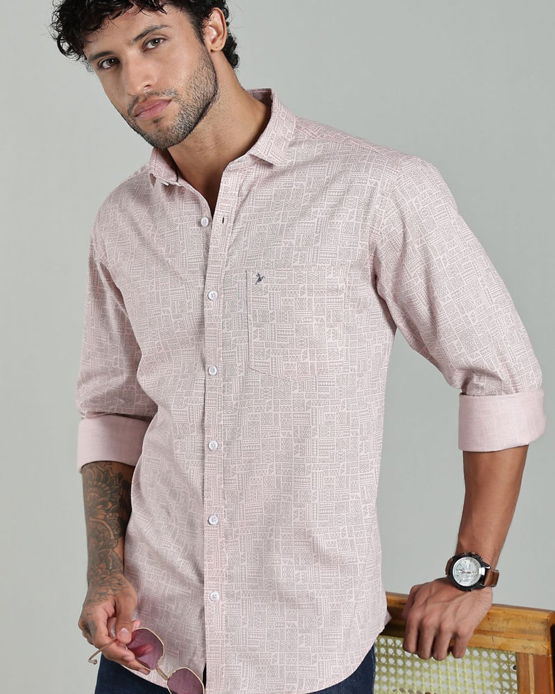 Blush Pink Tribal Print-Full-Stain Proof
