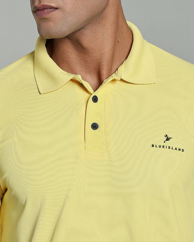 Soft Yellow - Active wear Polo Tshirt