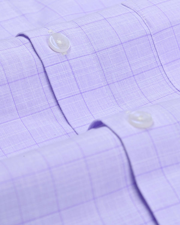 Retro Lavender Checks- Full-Cotton Rich