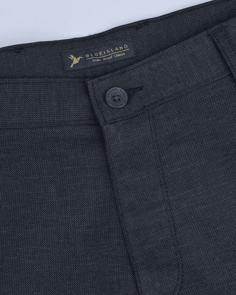 Black Steel Printed - 2 way stretch - COTTON PANT