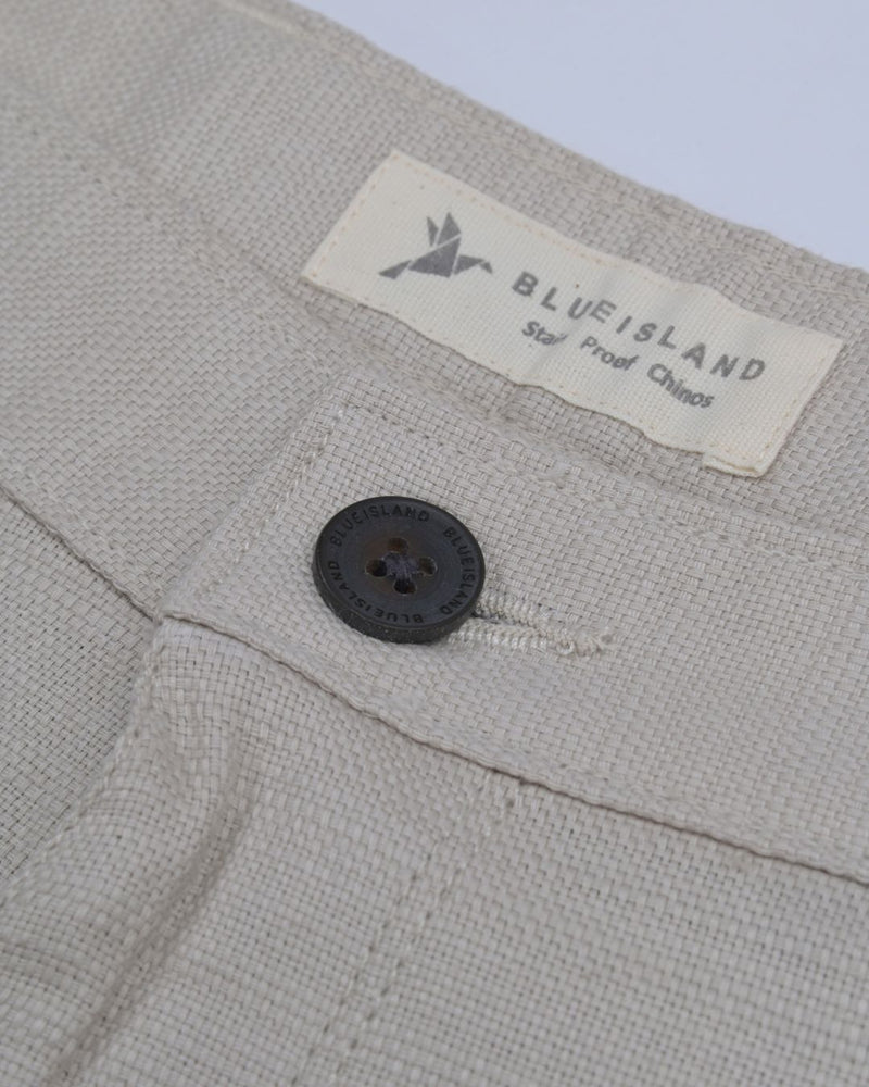 Textured Cream - 2 way stretch - COTTON PANT