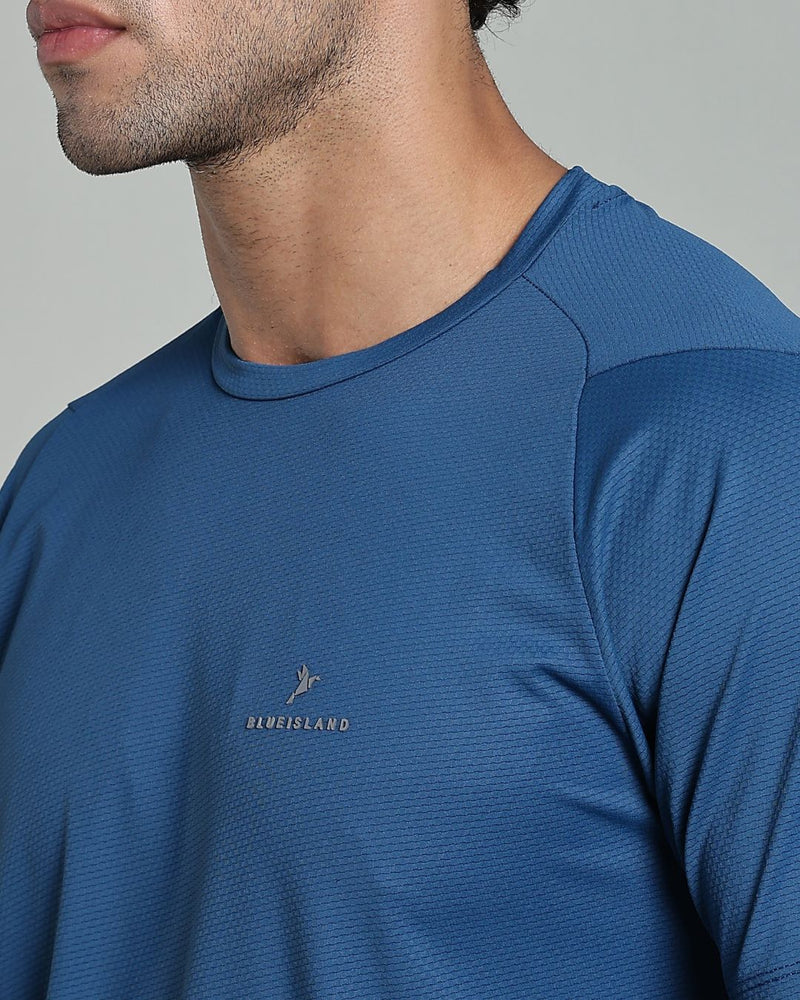 Stylish Blue - Active wear Round neck Tshirt