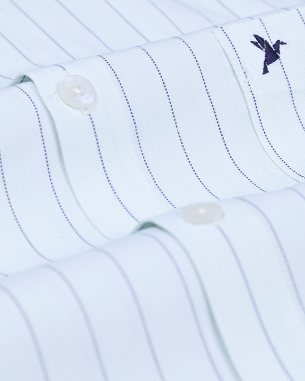 Pastel Green Dotted Lines - Full-Cotton Rich
