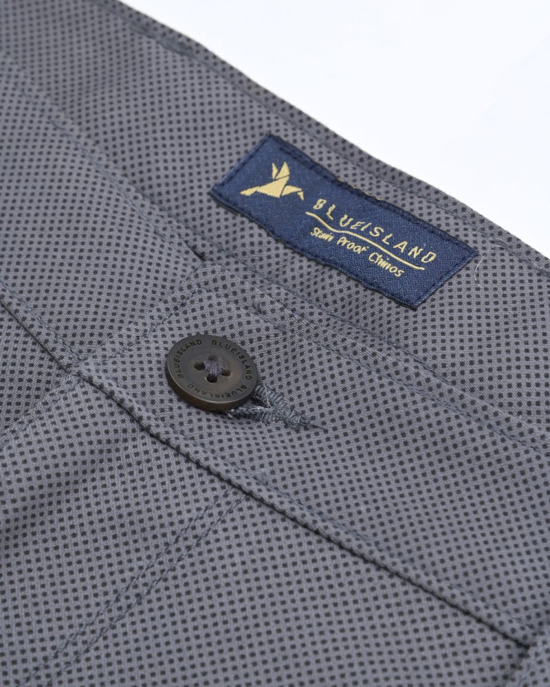 Grey Diamond Printed - 2 way stretch - COTTON PANT