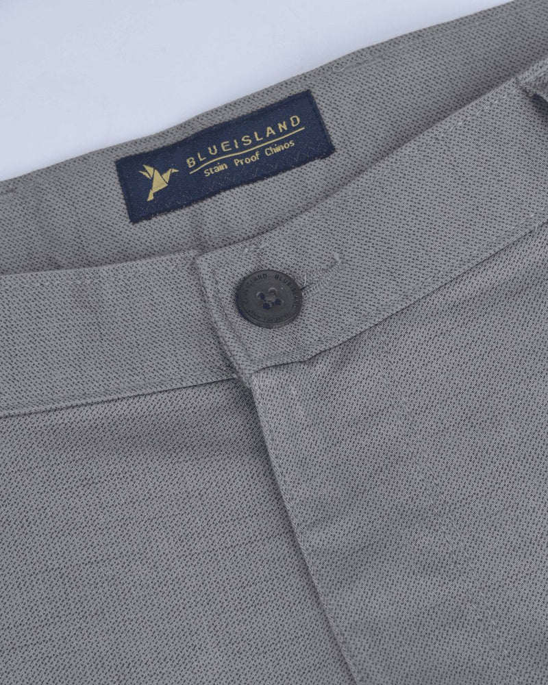 Grey Steel Printed - 2 way stretch - COTTON PANT