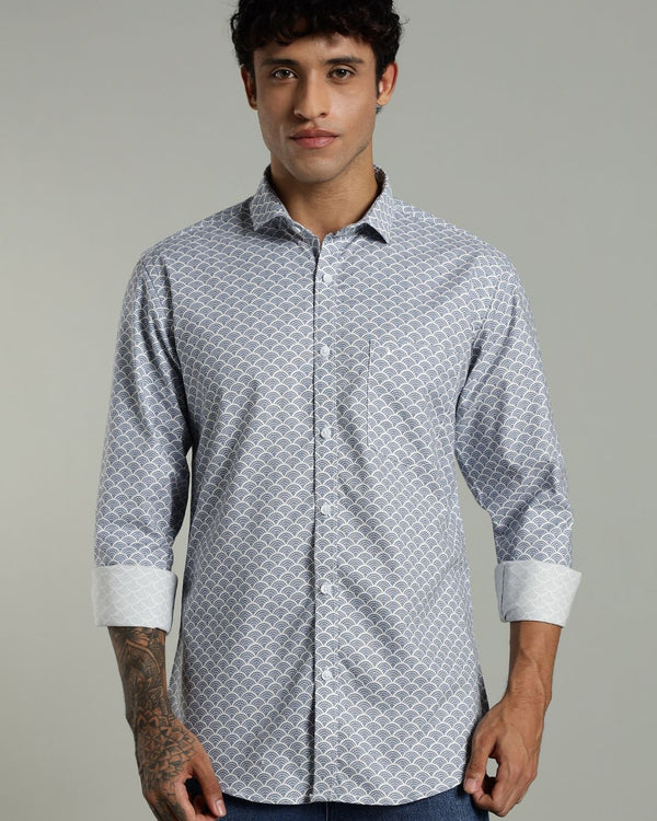 Ocean Wave Print-Full-Stain Proof