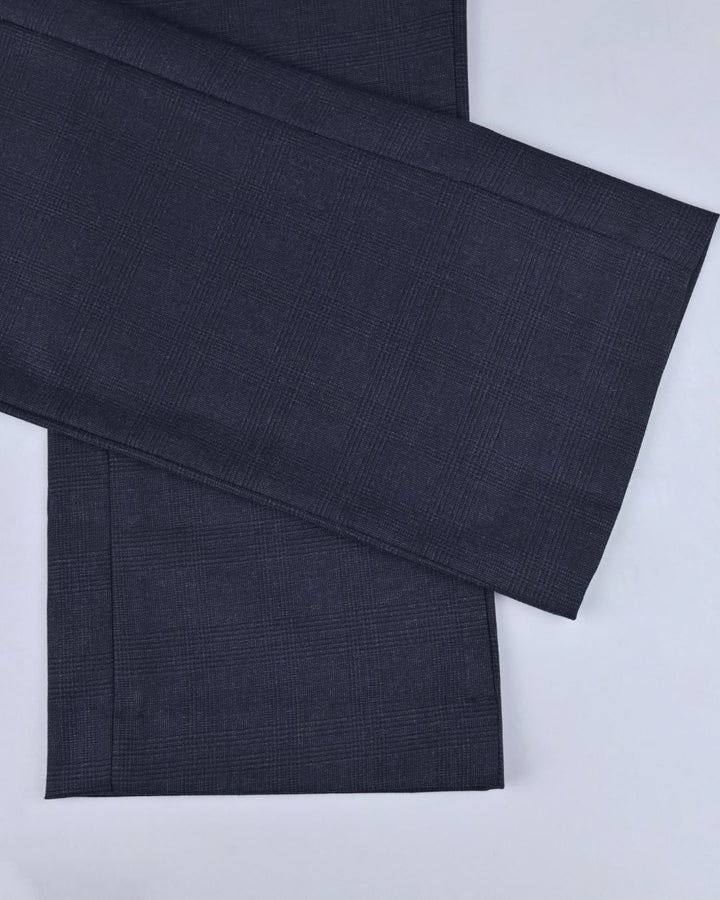 Slate Navy Cross Line Checked - Wrinkle free Formal Pant