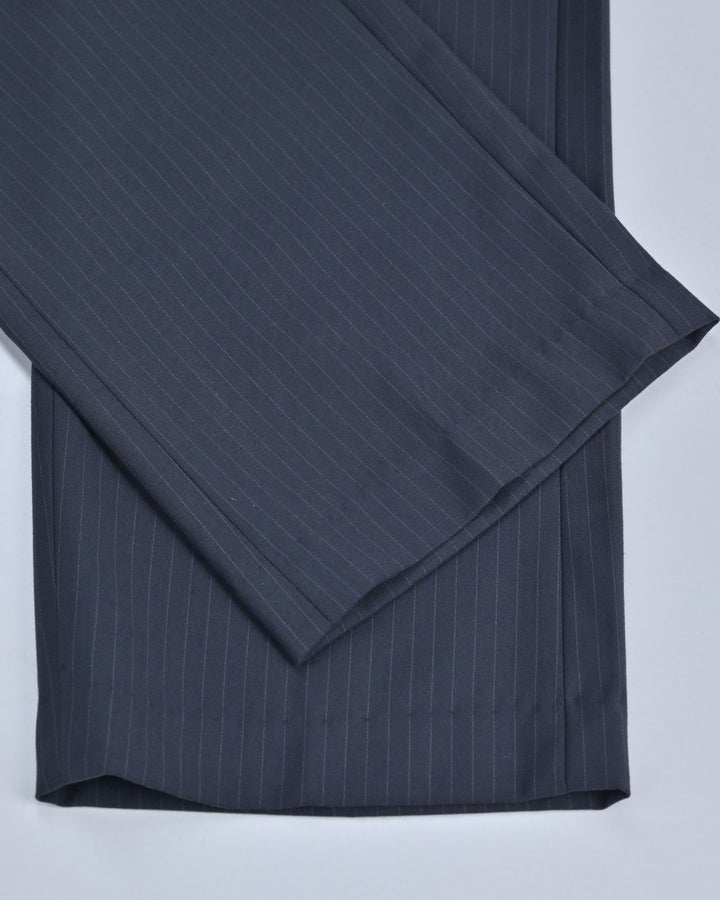 Dark Ash Grey Mini Stripes - Wrinkle free Formal Pant