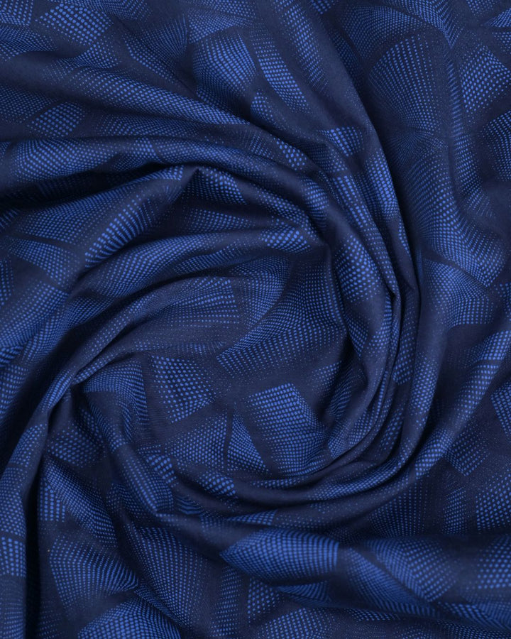 Royal Blue Mix Dot Print - Full-Stain Proof