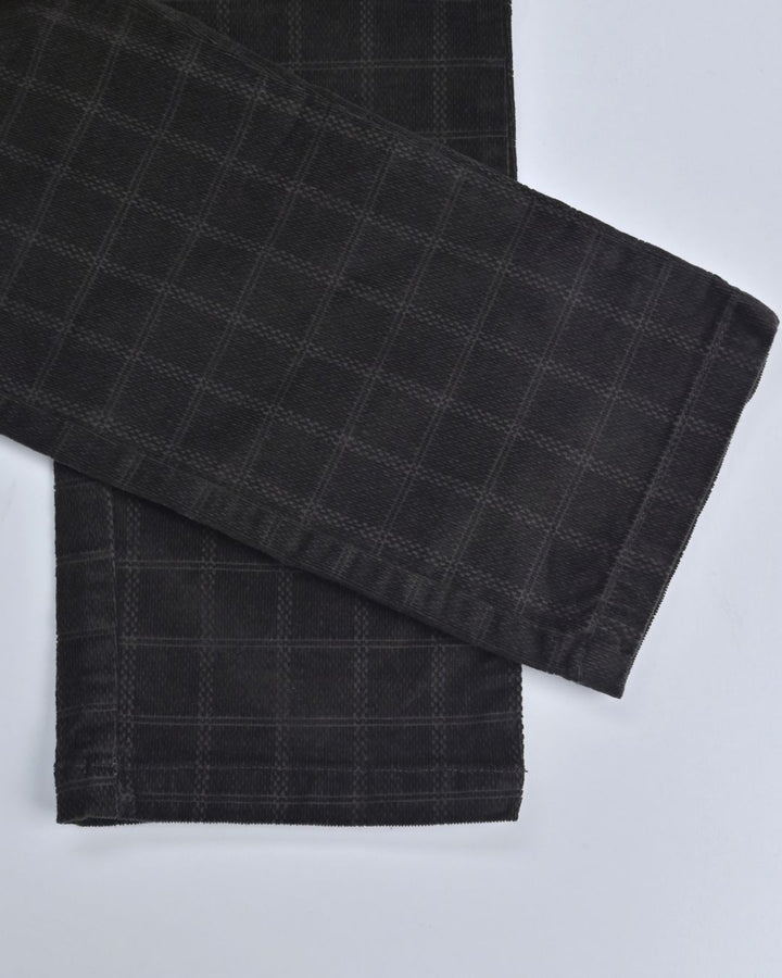 Olive Box Checks - Corduroy Pant