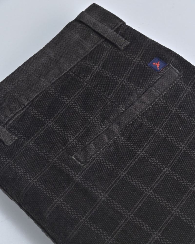 Olive Box Checks - Corduroy Pant