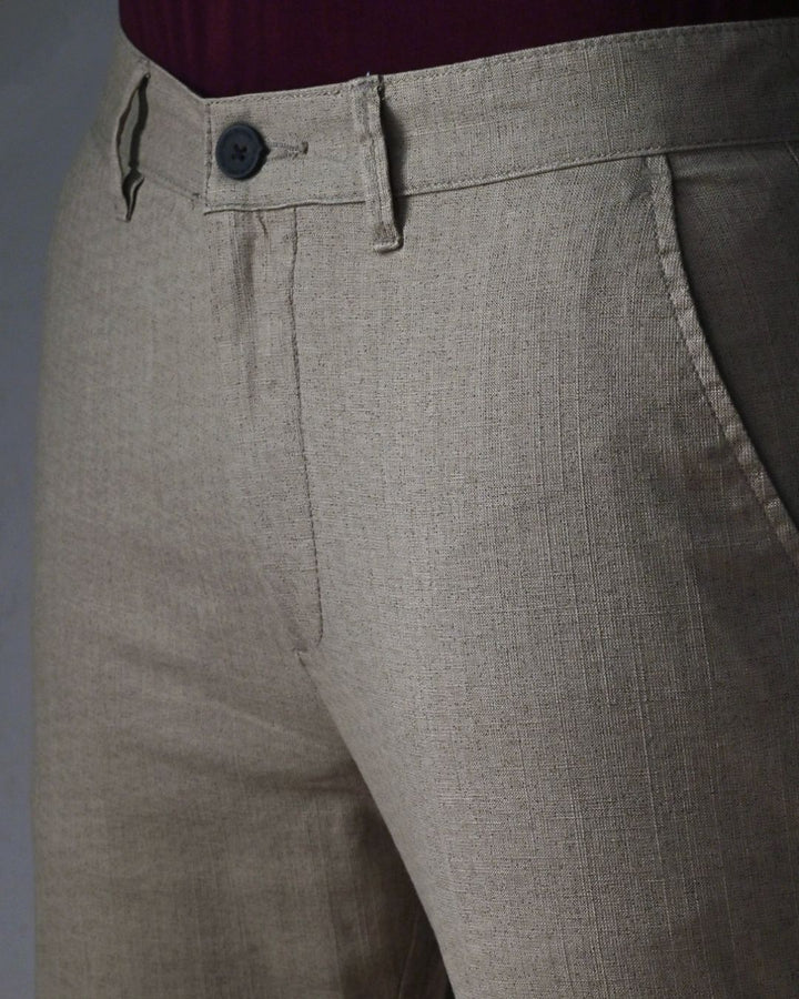 Desert Brown Galaxy Printed - 2 way stretch - COTTON LINEN PANT