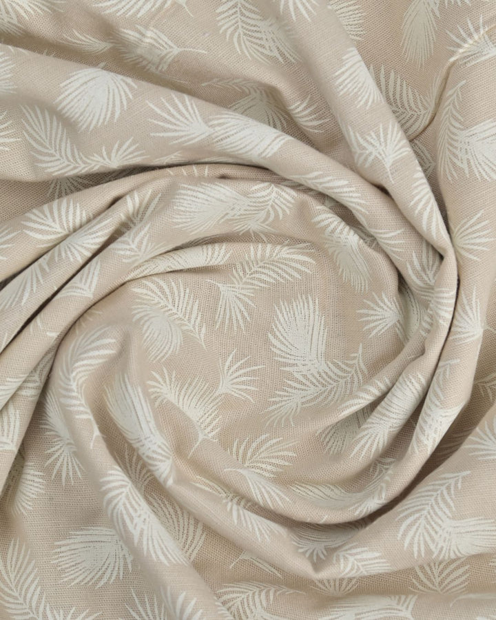 Sandal Cream Leaf Print - Full-Stain Proof