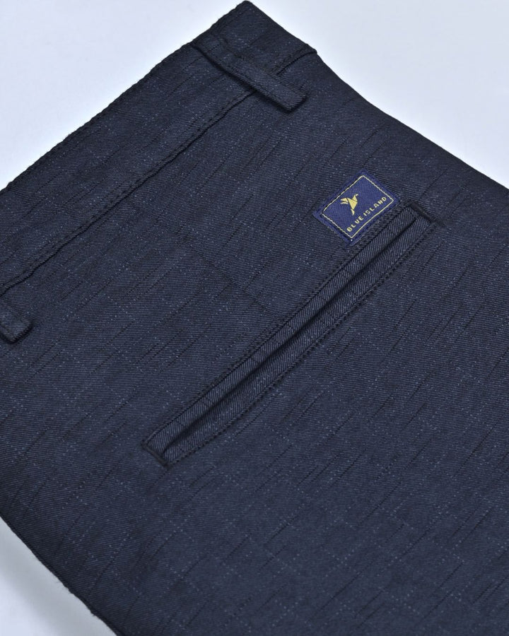 Black Dotted Box - 2 way stretch - COTTON PANT