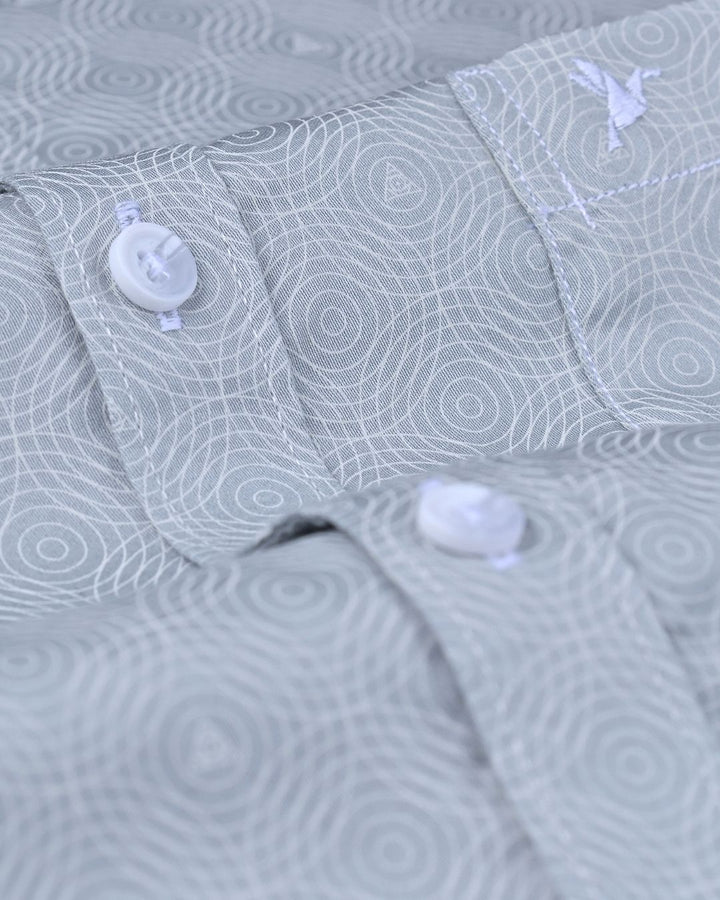 Grey Ripple Print -Full-Stain Proof