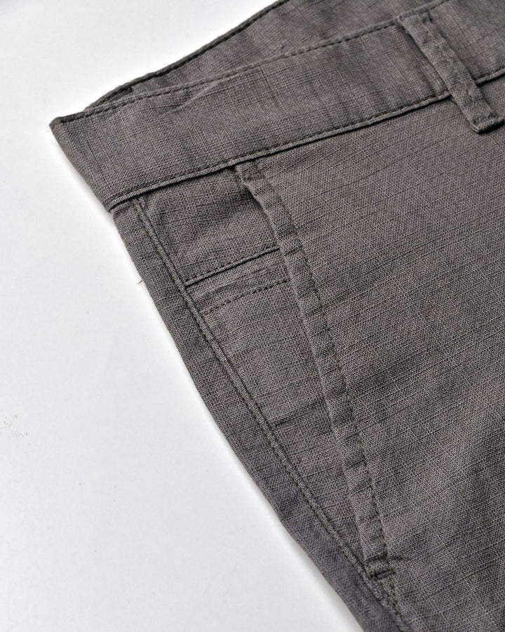 Grey Mini Checks- 2 way stretch - COTTON LINEN PANT