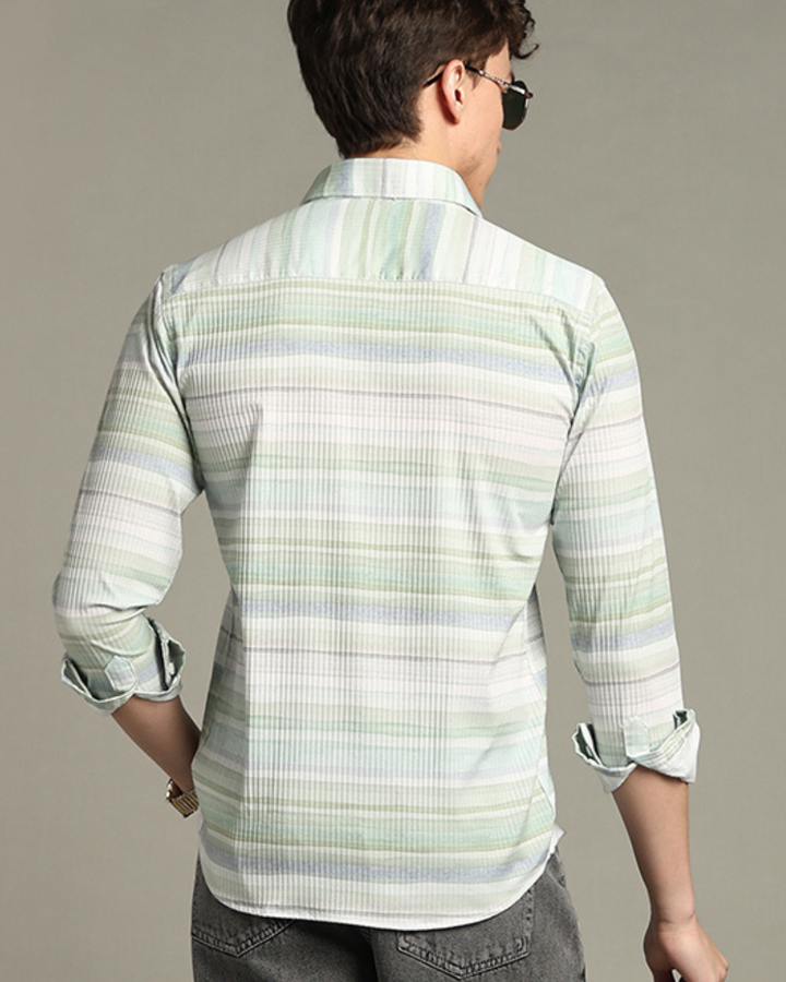 Hawai Green Stripes -Full-Stain Proof