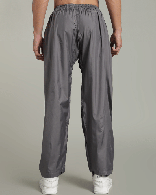 Grey with Black Sleeve - Rain Jacket with Pant & Mobile Pouch