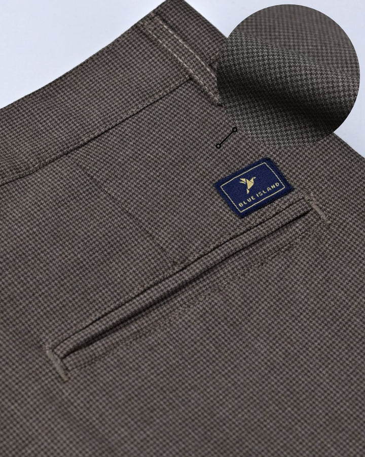 Brown Arc Printed - Dobby Pant
