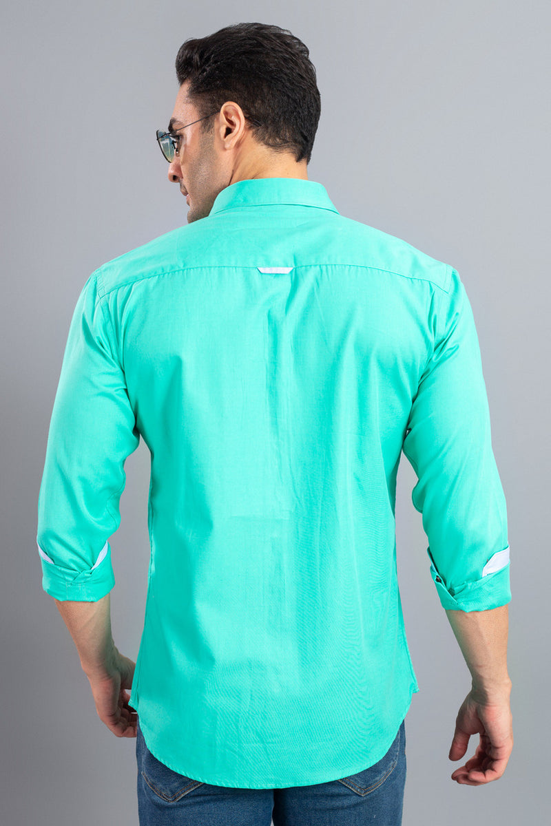 Turquoise Green Solid-Full-Stain Proof