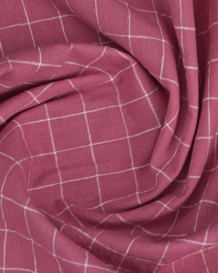 Rose Box Checks -Full-Cotton Linen Shirt