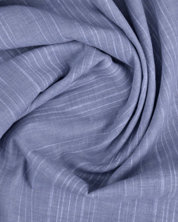 Grey & White Multi Line Stripes -Full-Cotton Linen Shirt
