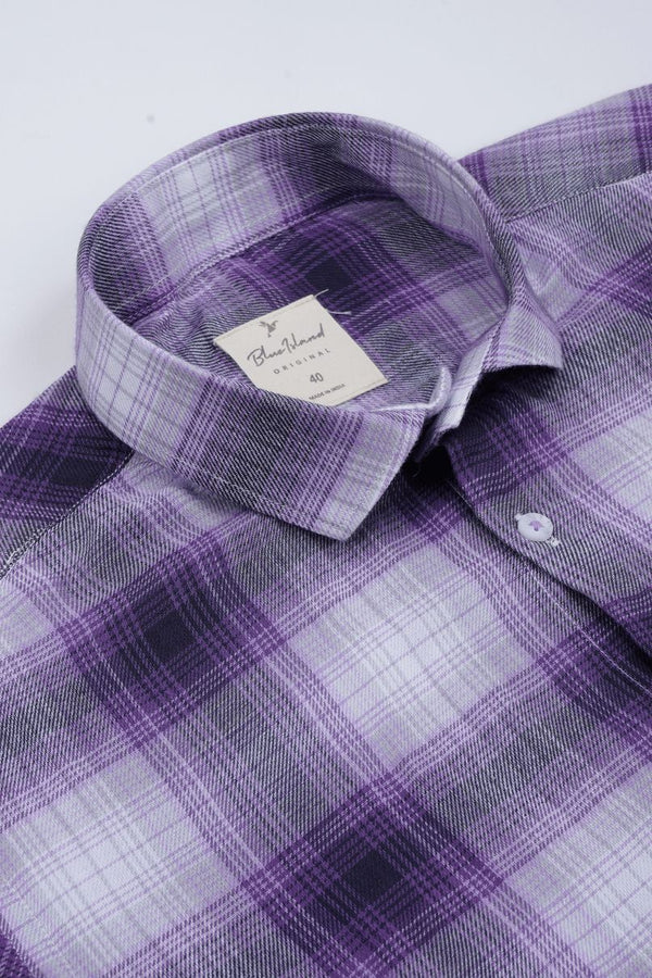 Violet Checks - Half Sleeve - Airlite Shirt