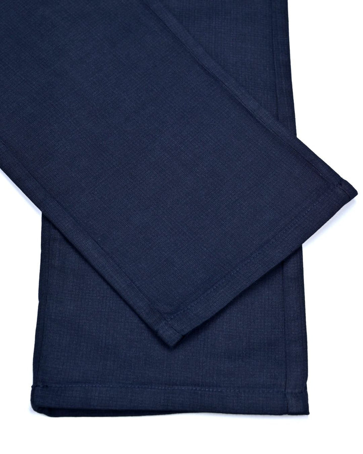 Navy Mini Checks - 2 way stretch - COTTON PANT