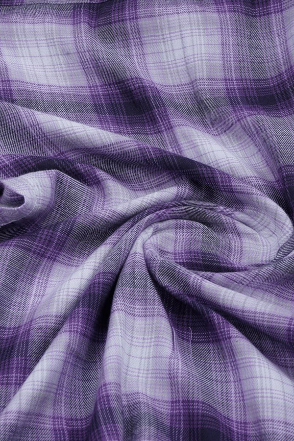 Violet Checks - Half Sleeve - Airlite Shirt