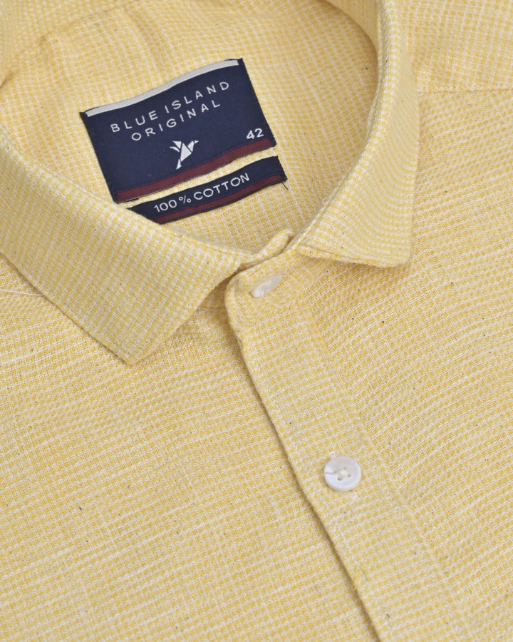 Yellow Grain Print - Full-Stain Proof