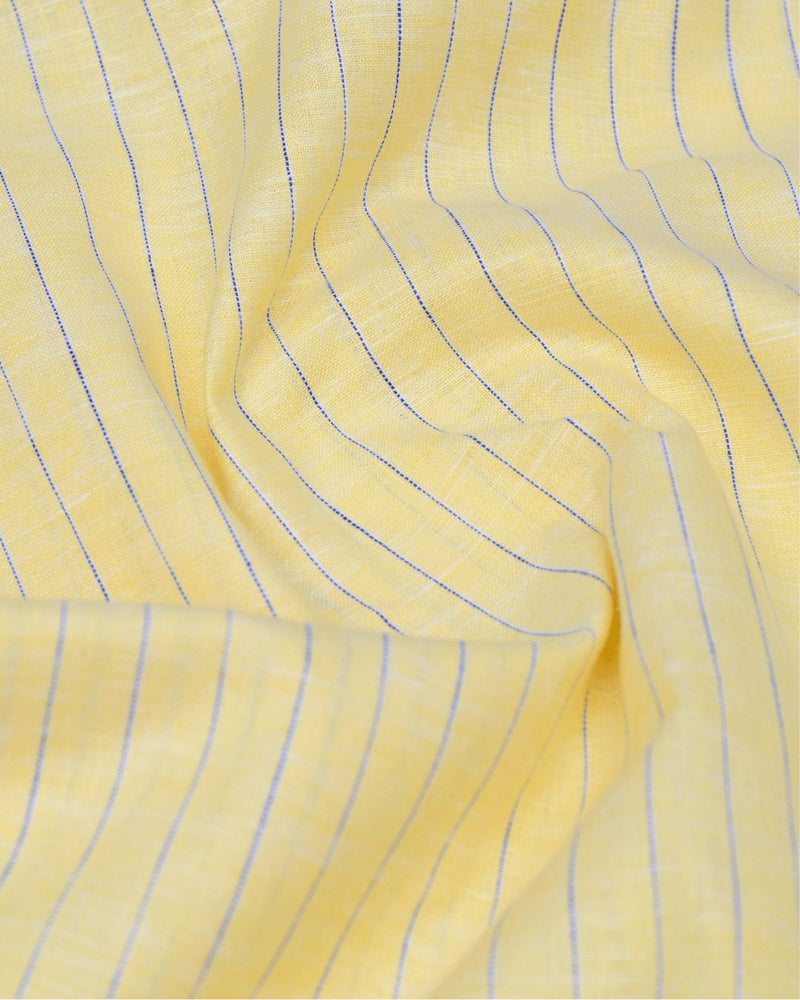 Bright Yellow Stripes -Full-Bamboo Linen