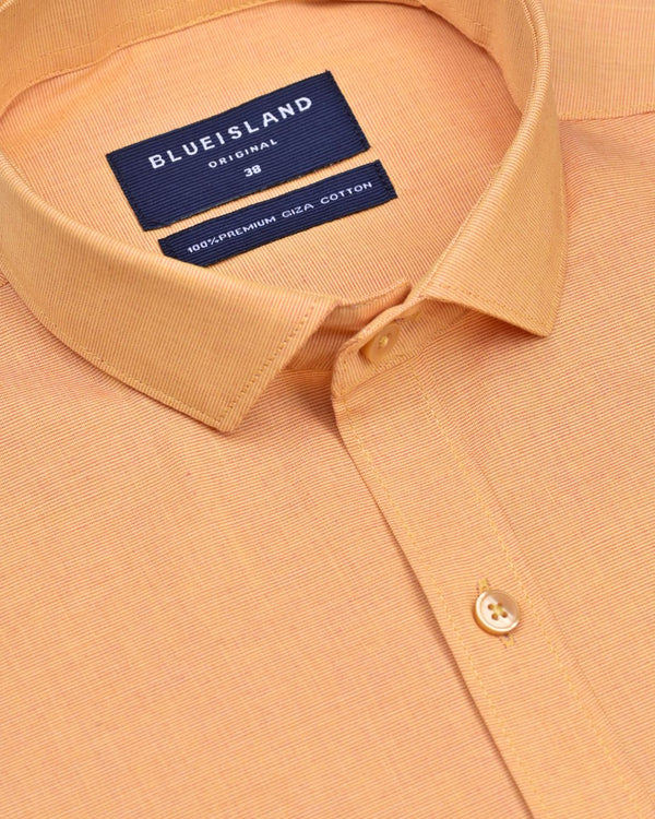 Rust Orange Solid - Half Sleeve -Giza Cotton
