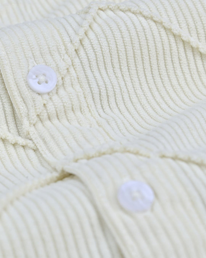 Cream Thread Checks - Full-Corduroy Shirt